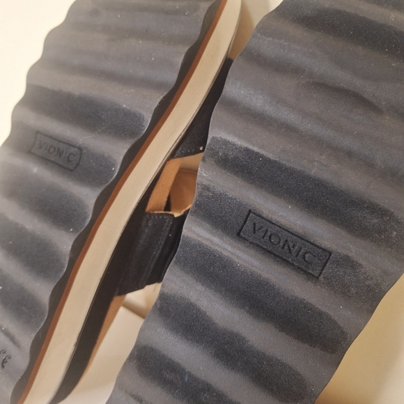 Vionic Phoenix Brandie Slide Black Linen Size 11 - Picture 11 of 14